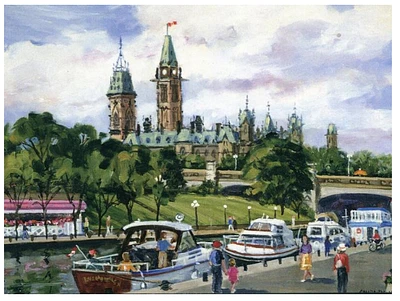 Boats on the Rideau Canal - Shirley Van Dusen