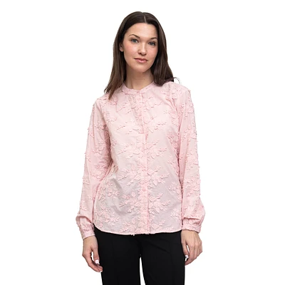 LINEA DOMANI LONG SLEEVE EMBROIDERED BLOUSE