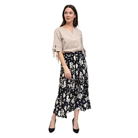 LINEA DOMANI FLORAL PRINTED SKIRT