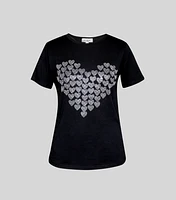 T-SHIRT WITH HEARTS BLING