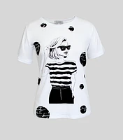 KLEIO T-SHIRT PRINTED WITH A WOMAN