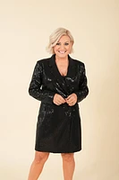 ROBE VESTE DOUBLE BOUTONNÉE EN PAILLETTES