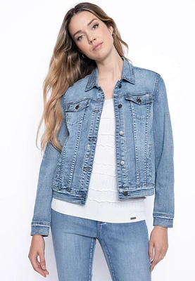 PICADILLY ALLOVER RHINESTONE DENIM JACKET