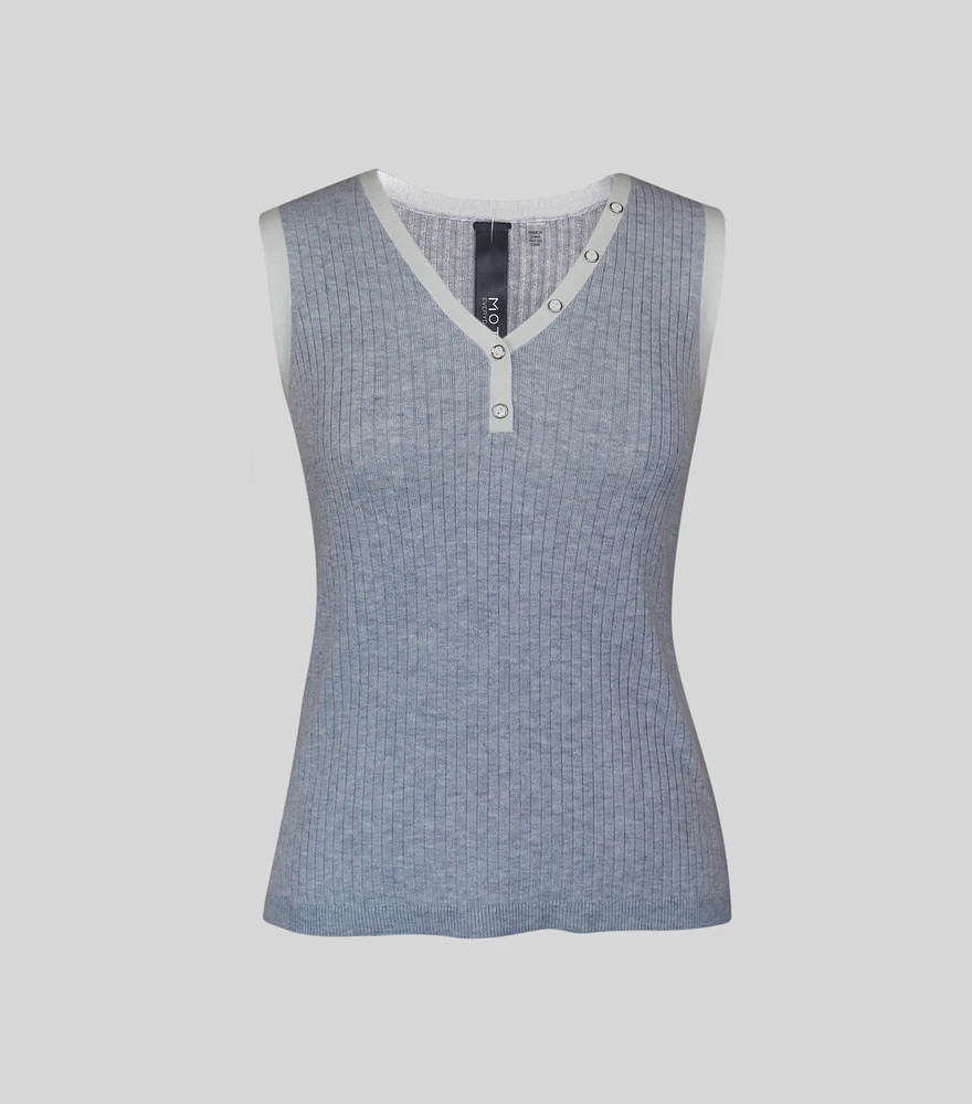 POINT ZERO SLEEVELESS KNIT TOP