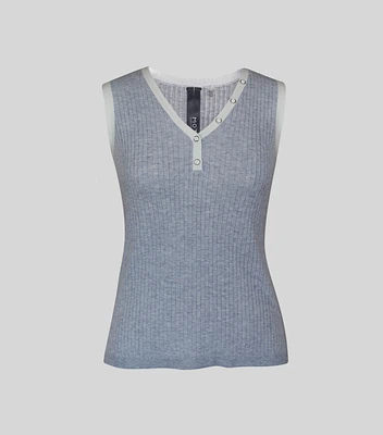 POINT ZERO SLEEVELESS KNIT TOP