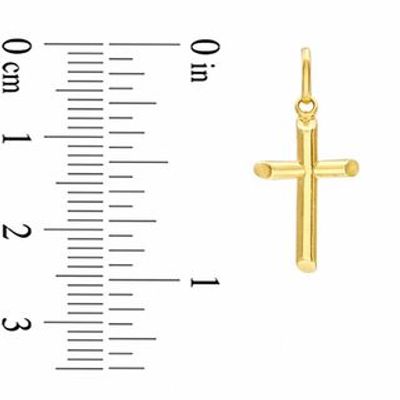 10K Gold Hollow Cross Charm|Peoples Jewellers