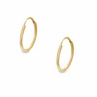 Child's 13mm Light Hoop Earrings in 14K Gold|Peoples Jewellers