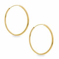 14K Gold 21mm Light Hoop Earrings|Peoples Jewellers