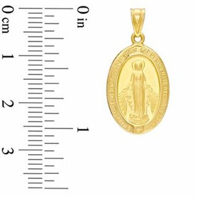 10K Gold Oval Miraculous Medal Charm|Peoples Jewellers
