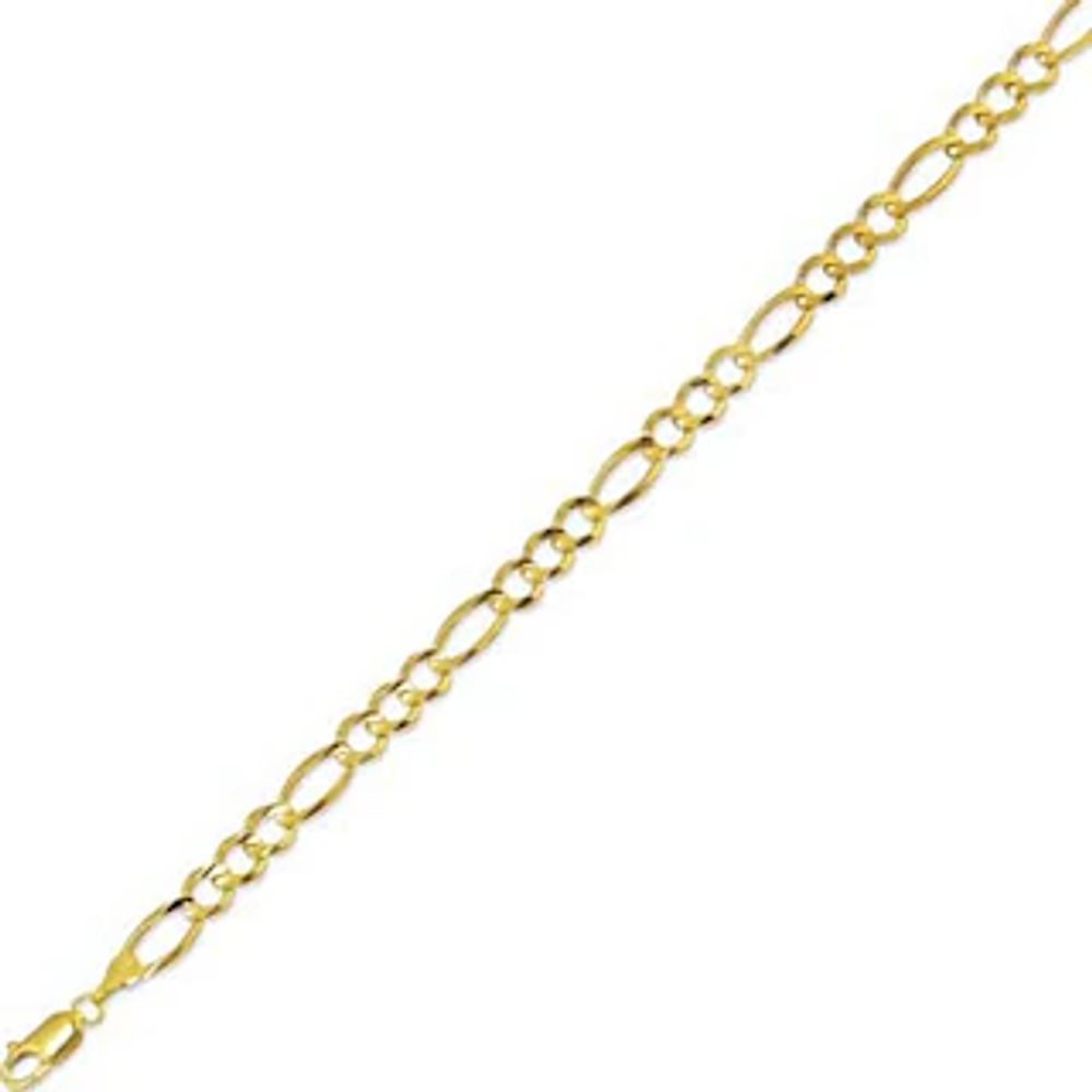 160 Gauge Concave Figaro Chain Necklace in Solid 10K Gold - 22"|Peoples Jewellers