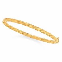 14K Gold Twisted Bangle Bracelet|Peoples Jewellers