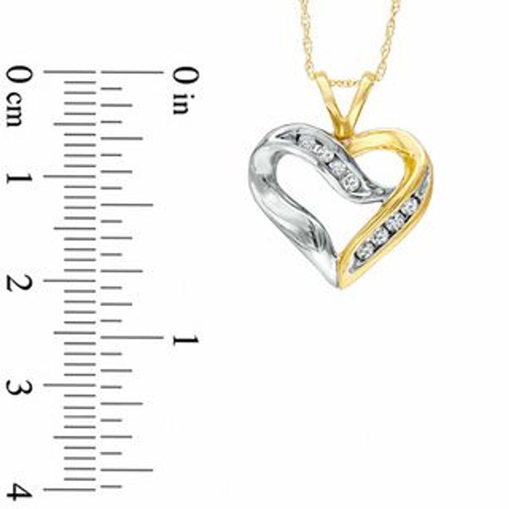 0.25 CT. T.W. Diamond Heart Pendant in 10K Two-Tone Gold|Peoples Jewellers