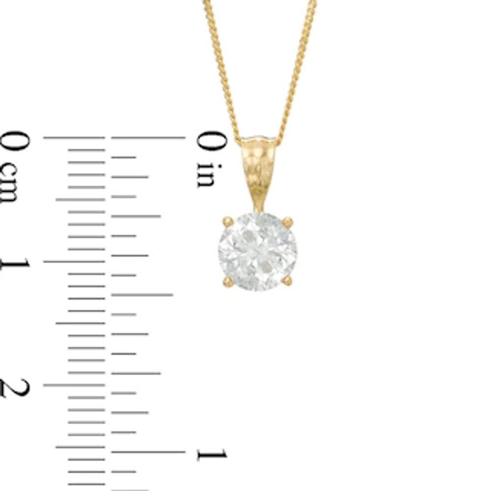 1.00 CT. Certified Diamond Solitaire Crown Royal Pendant in 14K Gold (J/I3)|Peoples Jewellers