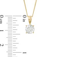 1.00 CT. Certified Diamond Solitaire Crown Royal Pendant in 14K Gold (J/I3)|Peoples Jewellers