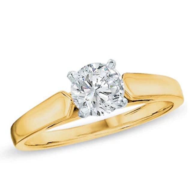 0.20 CT Diamond Solitaire Crown Royal Engagement Ring in 14K Gold (J/I2)|Peoples Jewellers