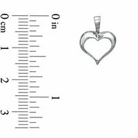 10K White Gold Open Heart Charm|Peoples Jewellers