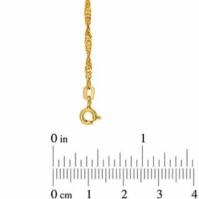 Adjustable Singapore Chain Anklet in 10K Gold|Peoples Jewellers