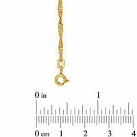 Adjustable Singapore Chain Anklet in 10K Gold|Peoples Jewellers