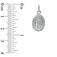 10K White Gold St. Christopher Medal Charm|Peoples Jewellers