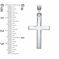 10K White Gold Polished Cross Charm|Peoples Jewellers