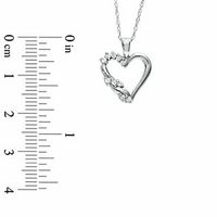 0.12 CT. T.W. Diamond Heart Pendant in 10K White Gold|Peoples Jewellers