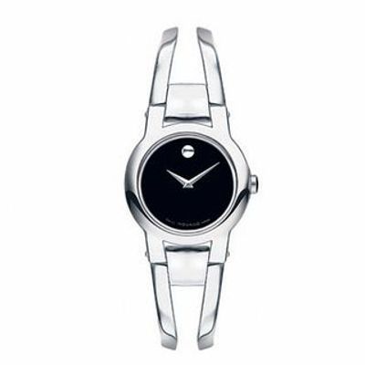 Ladies' Movado Amorosa® Bangle Watch with Black Dial (Model: 0604759)|Peoples Jewellers