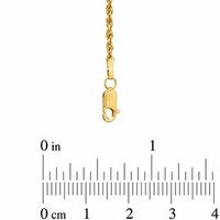3.0mm Glitter Rope Chain Necklace in Hollow 10K Gold