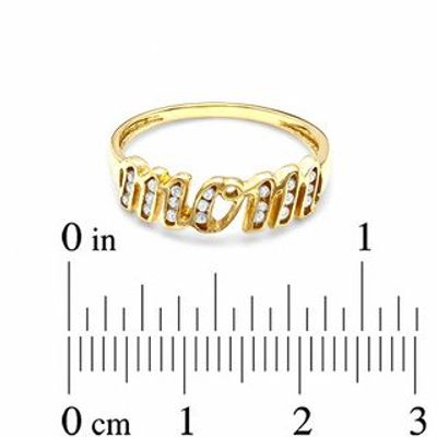 0.12 CT. T.W. Diamond Script Mom Ring in 10K Gold|Peoples Jewellers