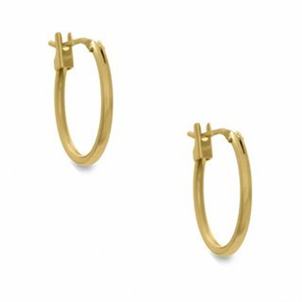 14K Gold 14mm Hoop Earrings|Peoples Jewellers