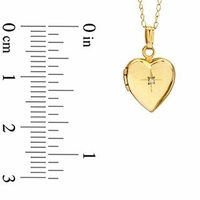 Child's Diamond Accent Locket in 10K Gold - 13"|Peoples Jewellers