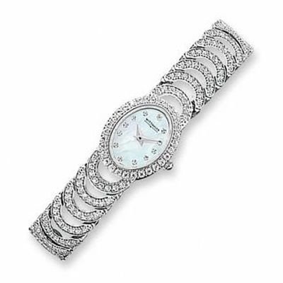 Ladies' Wittnauer Krystal™ Crystal Accent Watch with Oval Mother-of-Pearl Dial (Model: 10L12)|Peoples Jewellers