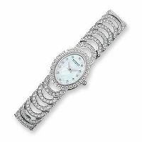 Ladies' Wittnauer Krystal™ Crystal Accent Watch with Oval Mother-of-Pearl Dial (Model: 10L12)|Peoples Jewellers