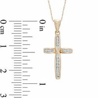 0.09 CT. T.W. Diamond Cross Pendant in 10K Gold|Peoples Jewellers