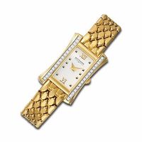 Ladies' Wittnauer Barrymore™ Diamond Accent Gold-Tone Watch with Rectangular Mother-of-Pearl Dial (Model: 12R23)|Peoples Jewellers