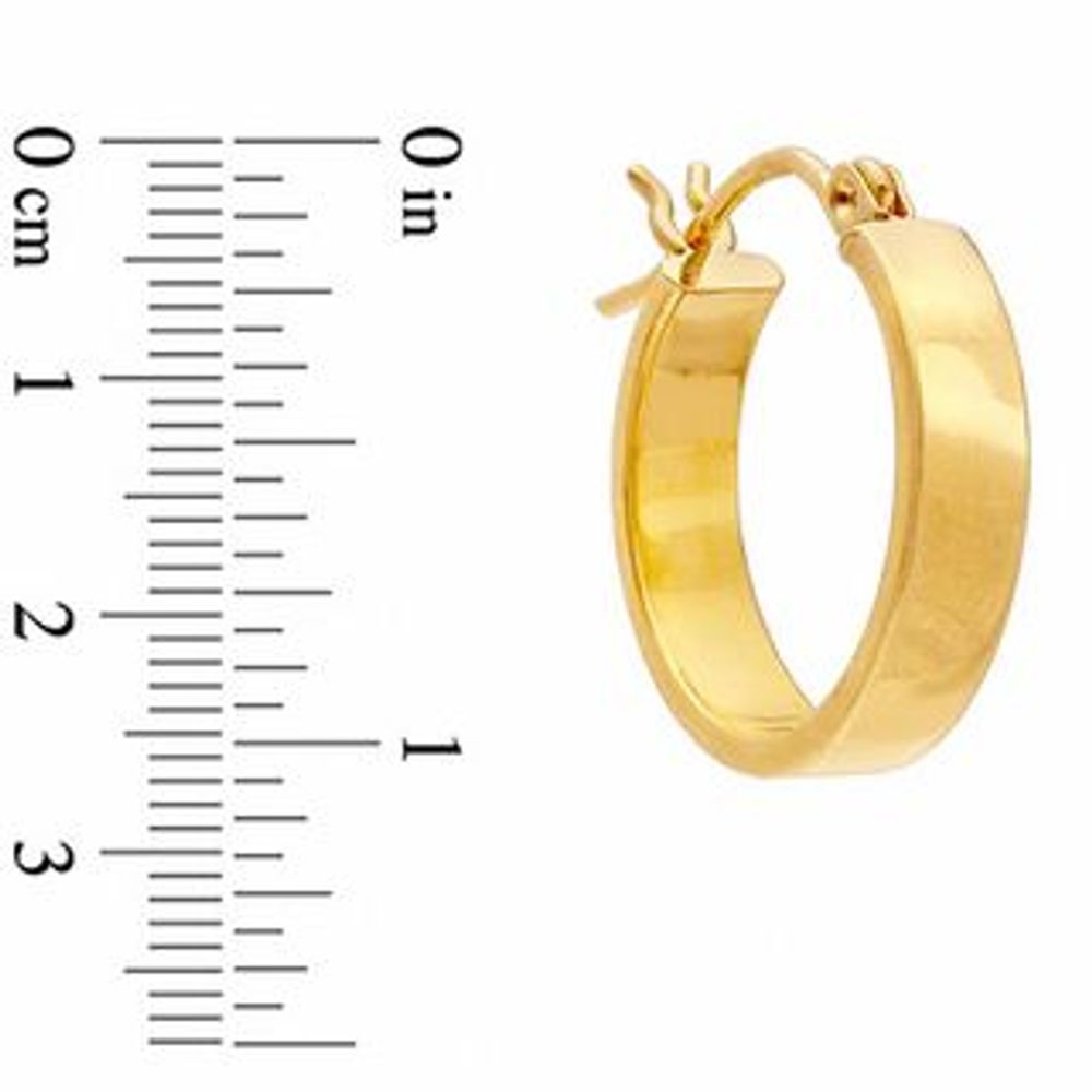 14K Gold Small Wedding Band Hoop Earrings|Peoples Jewellers