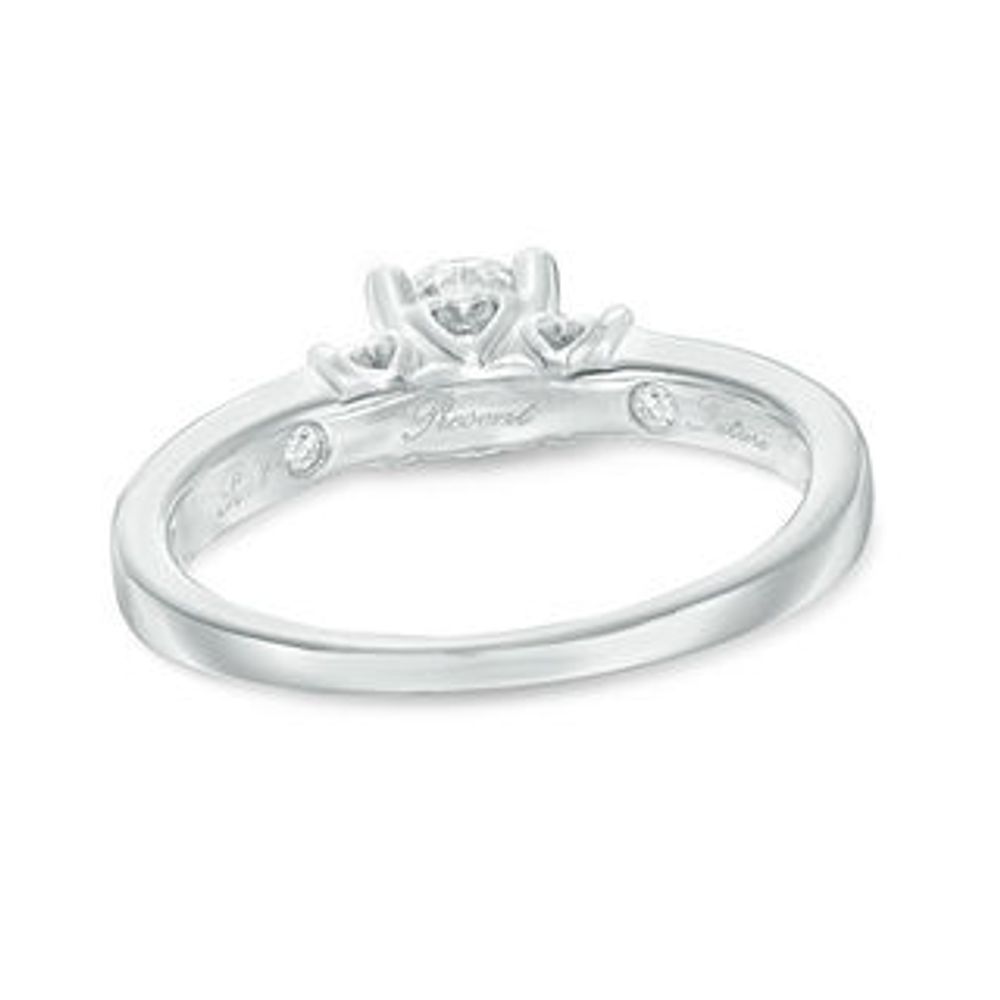 0.50 CT. T.W. Diamond Past Present Future® Engagement Ring in 14K White Gold (I-J/I2)|Peoples Jewellers