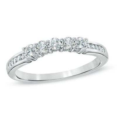 0.33 CT. T.W. Diamond Wedding Band in 14K White Gold|Peoples Jewellers