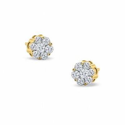 CT. T.W. Diamond Flower Stud Earrings in 10K Gold|Peoples Jewellers