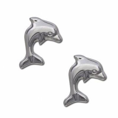 14K White Gold Dolphin Stud Earrings|Peoples Jewellers