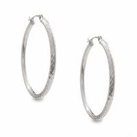 14K Gold 29mm Hoop Earrings|Peoples Jewellers