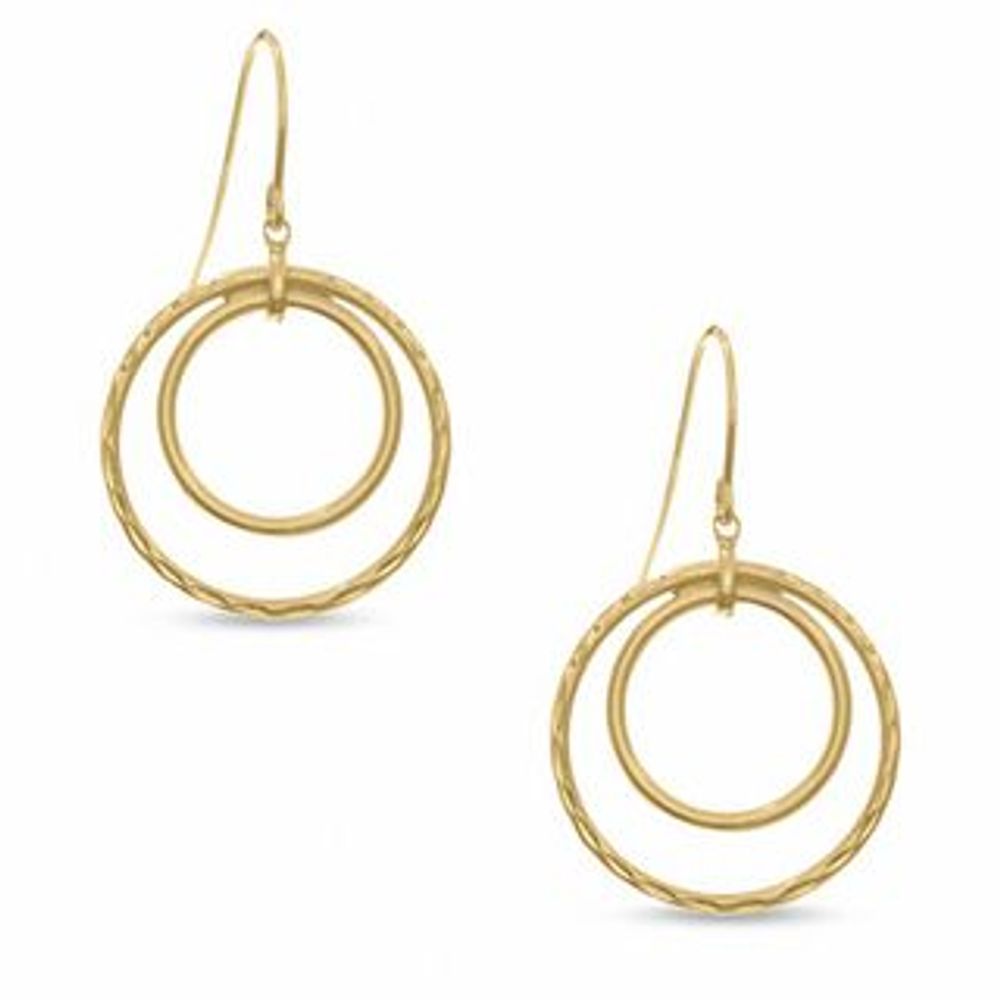 14K Gold Double Hoop Earrings|Peoples Jewellers