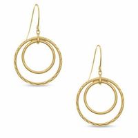 14K Gold Double Hoop Earrings|Peoples Jewellers