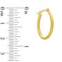 14K Two-Tone Gold Oval Hoop Earrings|Peoples Jewellers