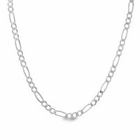 Men's 6.9mm Figaro Chain Necklace in Sterling Silver - 22"|Peoples Jewellers