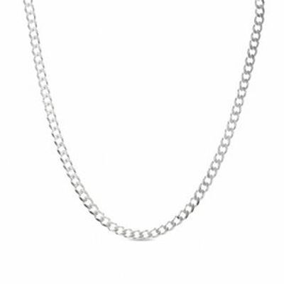 Men's 6.9mm Curb Chain Necklace in Sterling Silver - 22"|Peoples Jewellers