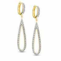 Diamond Fascination™ Open Teardrop Dangle Earrings in 14K Gold|Peoples Jewellers