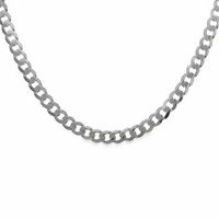 Men's 8.3mm Curb Chain Necklace in Sterling Silver - 24"|Peoples Jewellers