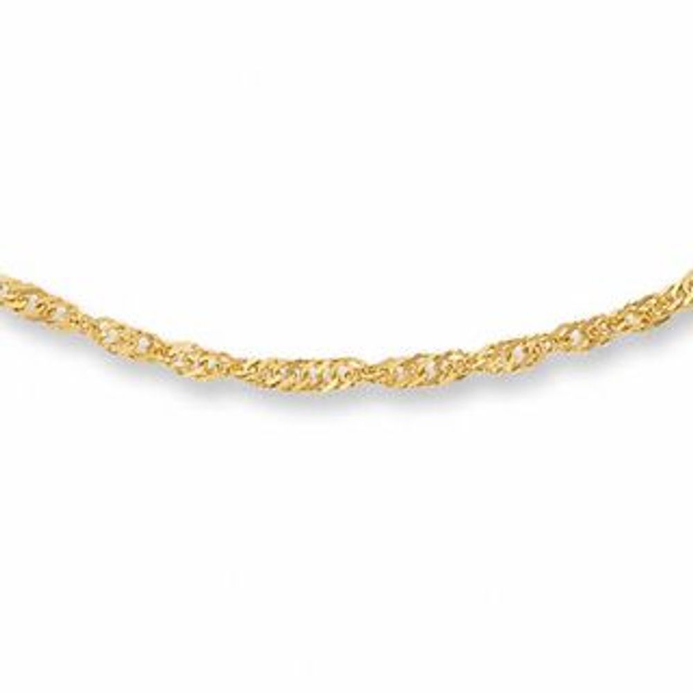 Ladies' 1.2mm Singapore Chain Necklace in 14K Gold - 18"|Peoples Jewellers