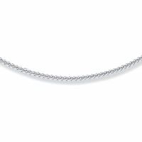 Ladies' 1.0mm Square Wheat Chain Necklace in 14K White Gold - 18"|Peoples Jewellers