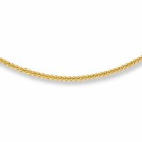 Ladies' 1.0mm Square Wheat Chain Necklace in 14K Gold